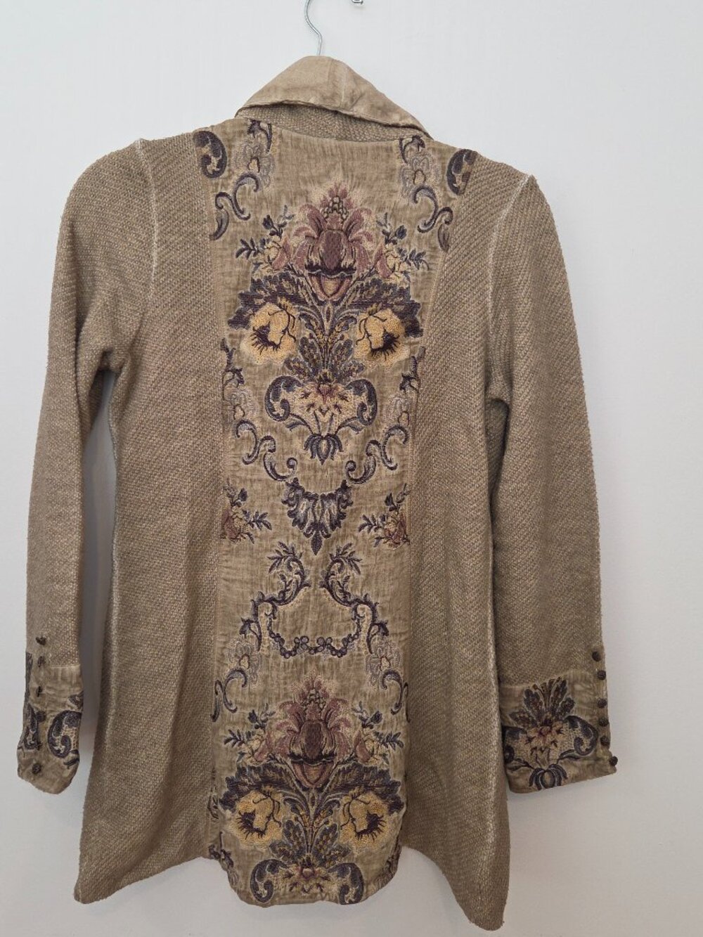 Embroidered Cardigan Jacket XS Boho